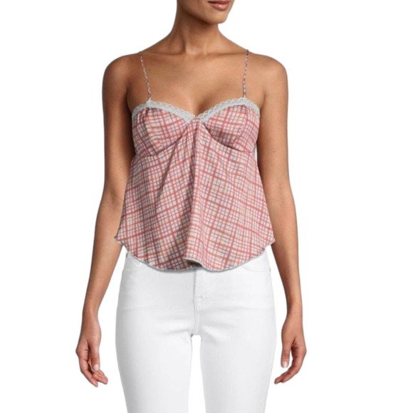 Free People Pink Plaid Camisole - Picture 8 of 10